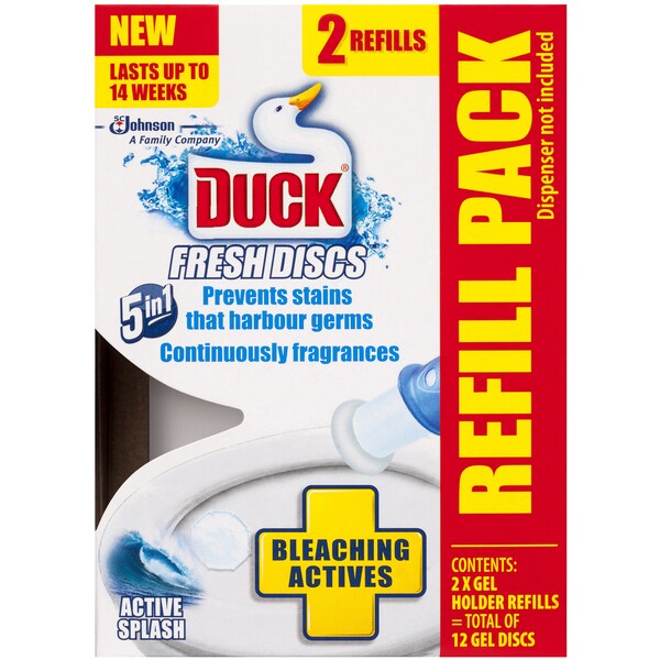 Duck Discs Bleach   Fresh Refill 2x36ml