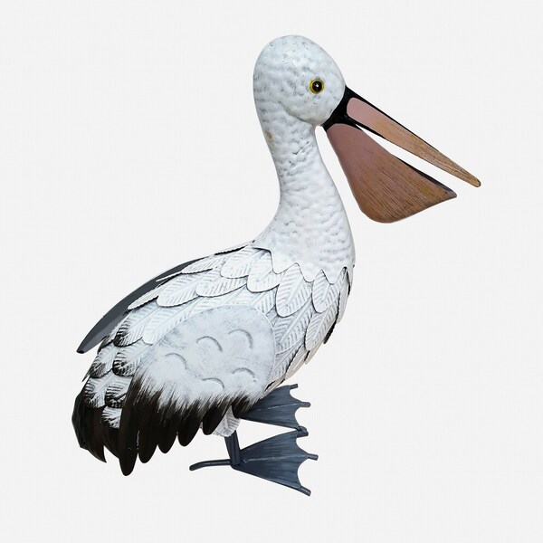 Green Gardener Metal Ornaments Pelican Each