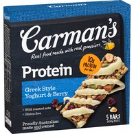 Carman's Protein Bars Greek Style Yoghurt & Berry