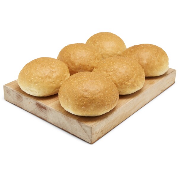 Woolworths Fd Jumbo White Lunch Roll 6 pack