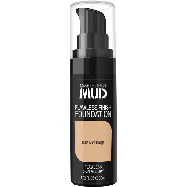 MUD Liquid Foundation 002 Soft Beige 30mL