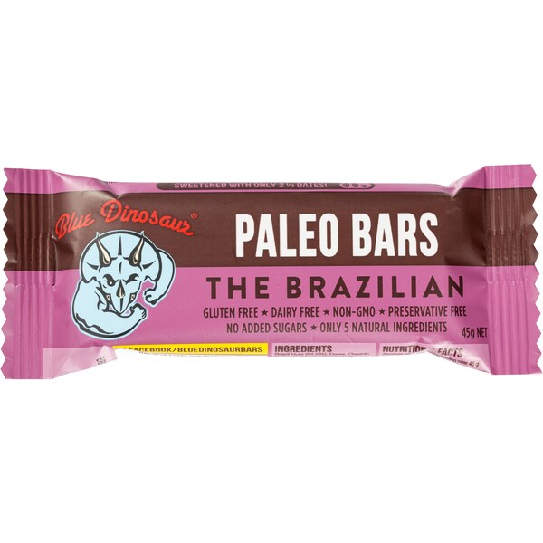 Blue Dinosaur Paleo Bar The Brazilian 45g