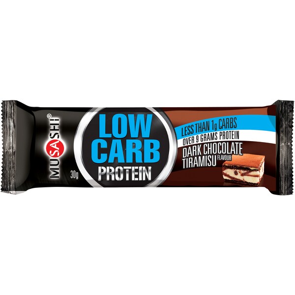 Musashi Low Carb Protein Dark Choc Tiramisu Bar 30g