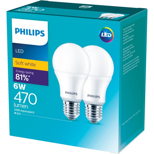 Philips Led 470lm Warm Es 2 Pack