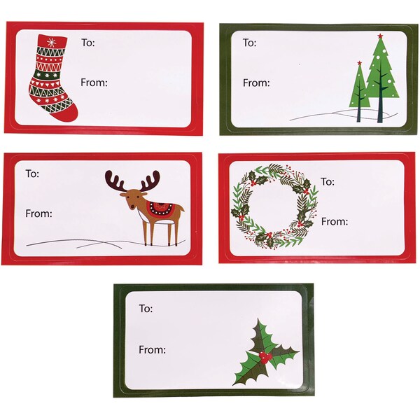 Christmas Present Stickers Boxed  100 Pack