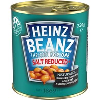 Heinz Beanz Canned Baked Breakfast Beans Salt Reduced
