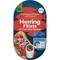 Woolworths Herring Fillets In Tomato Sauce