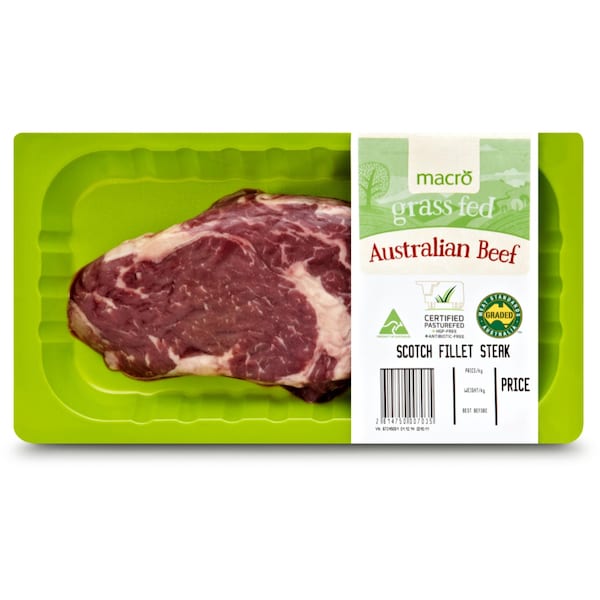 Woolworths Pure Black Angus Grass Fed Beef Rib Eye Steak Min. 260g