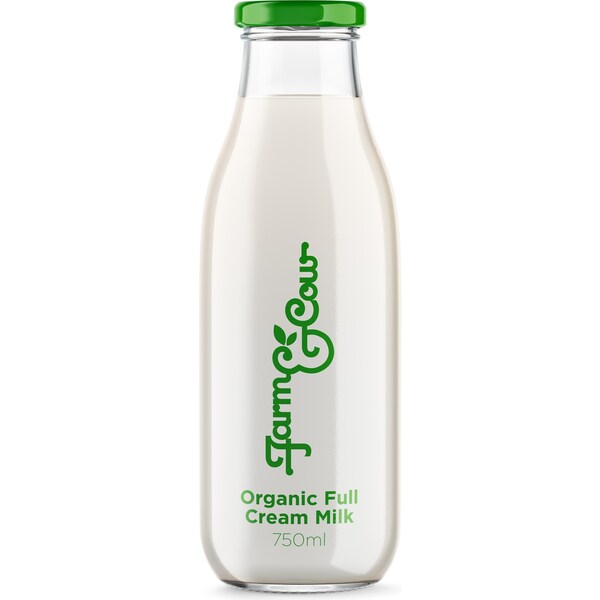 South Coast Dairy Farm & Cow Organic Milk Full Cream 750mL