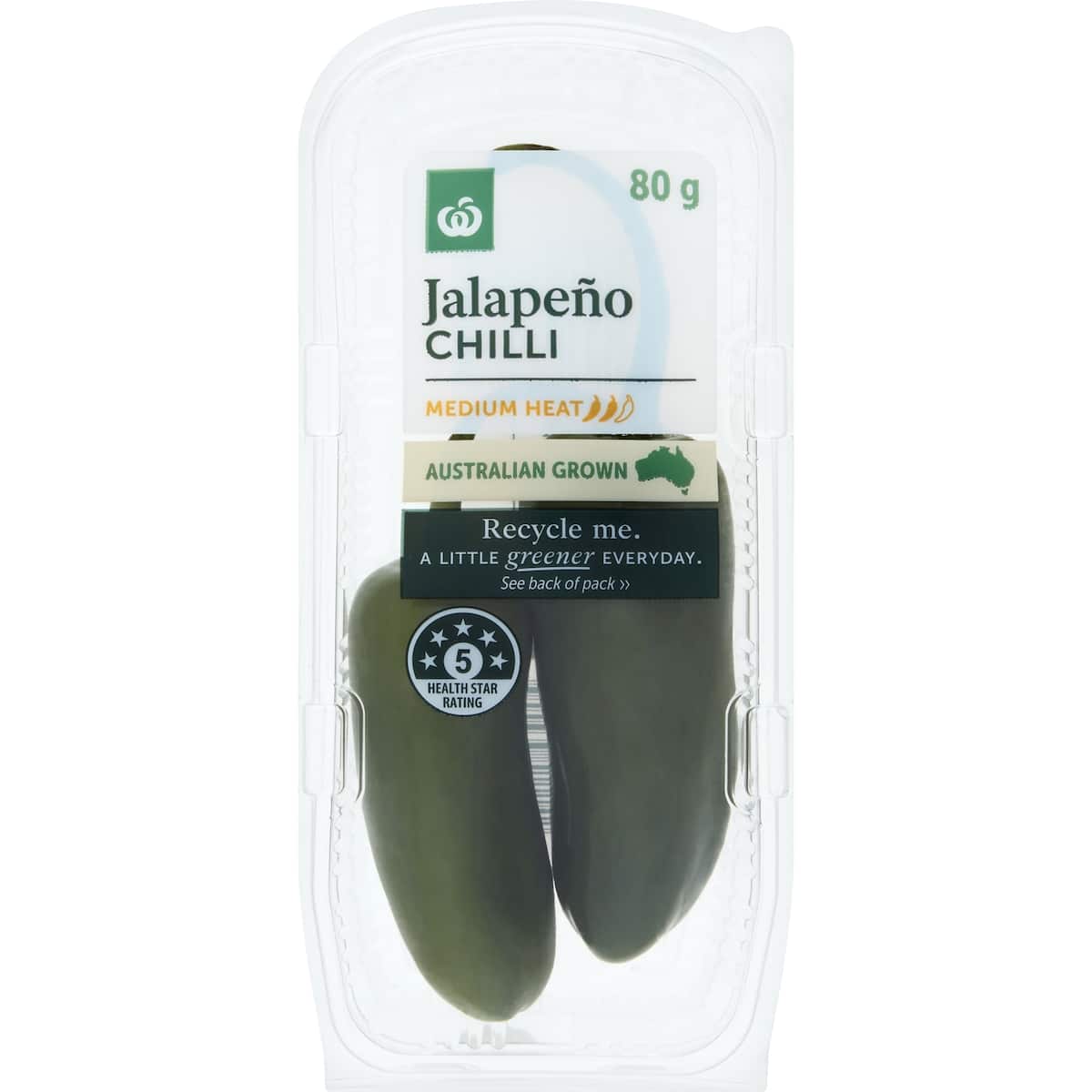 Woolworths Chilli Jalapeno 80g bunch