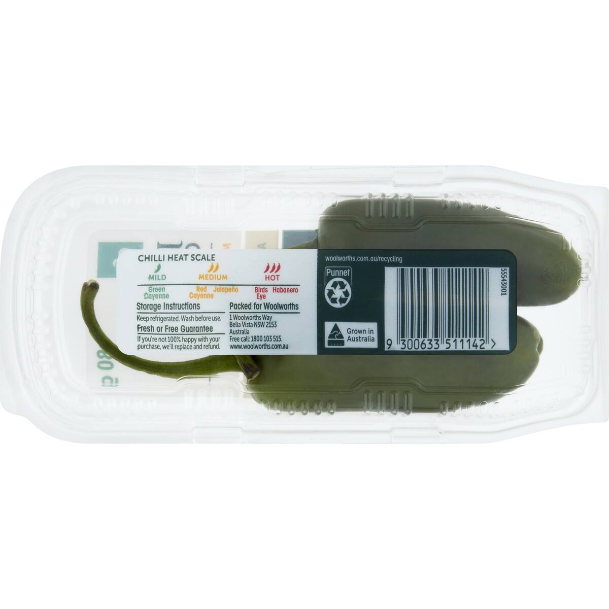 Woolworths Chilli Jalapeno 80g bunch