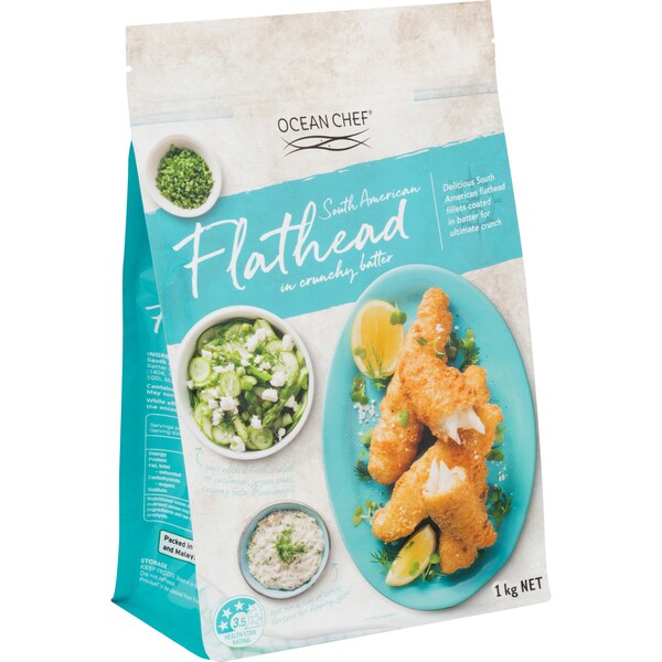 Ocean Chef Crispy Battered Flathead 1kg