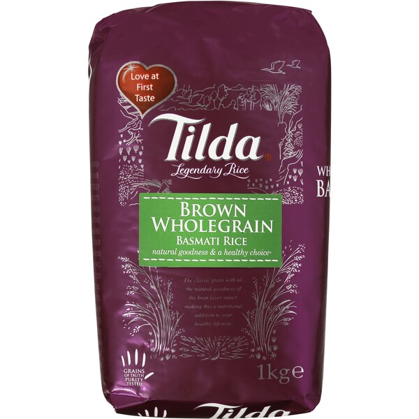 Tilda Wholegrain Basmati Rice 1kg
