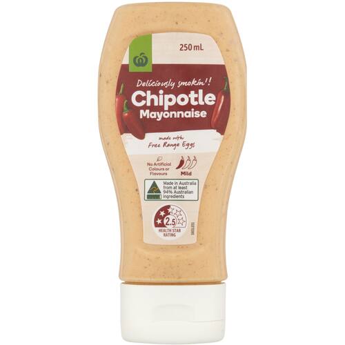 Woolworths Chipotle Mayonnaise 250ml bunch