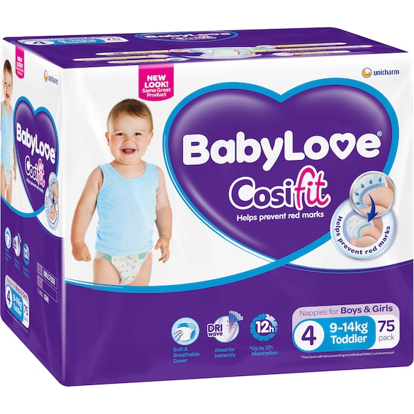 BabyLove Cosifit Nappies Toddler 9-14Kg 75 pack