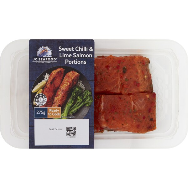 JC Seafood Salmon Portions Sweet Chilli & Lime 275g