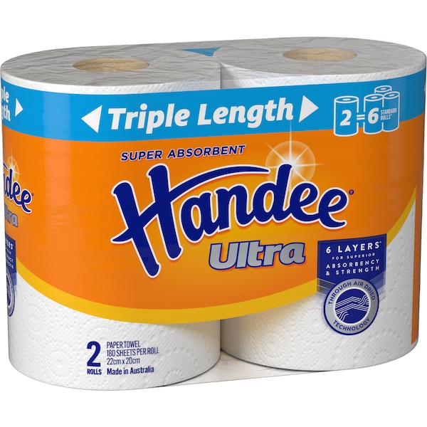 Handee Ultra Triple Length Paper Towel 2 x 180 pack