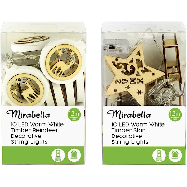Mirabella Battery Operated Led String Lights Decorative Assorted Each