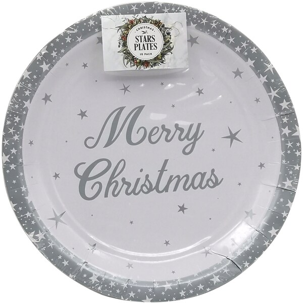 Christmas Star Plates 10 Pack