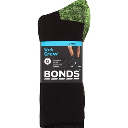 Bonds Mens Work Crew Socks Size 11+ 3 pack – Woolworths