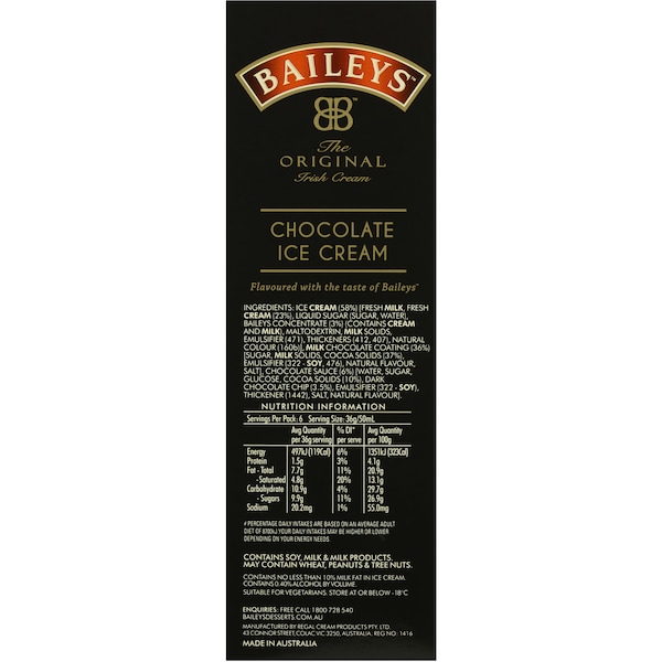 Baileys Ice Cream Chocolate Petites 6pk 300ml