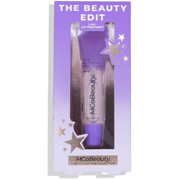 MCoBeauty The Beauty Edit 2 In 1 Lip Gloss & Treatment Berry each