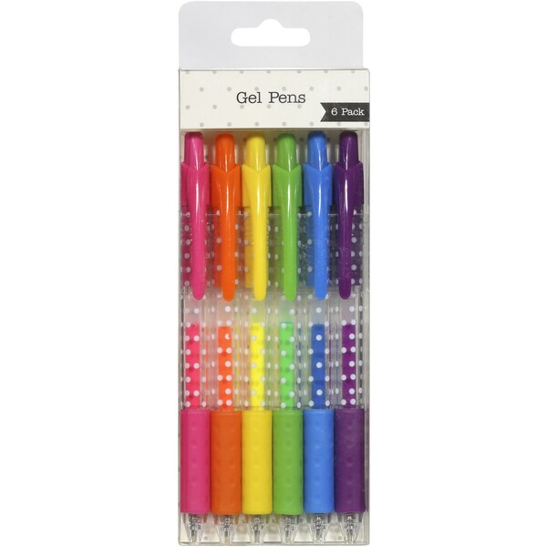Woolworths Retractable Gel Pen 6 pack