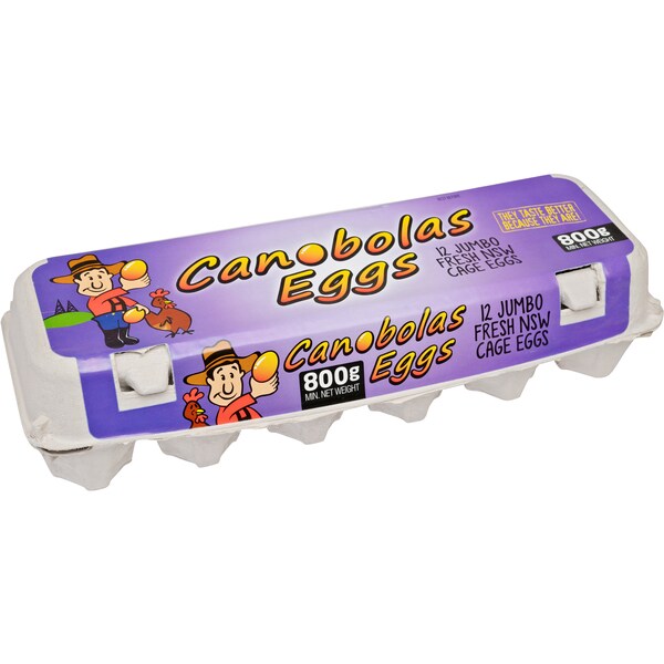 Canobolas 12 Jumbo Cage Eggs 800g
