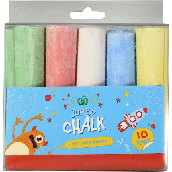 Woolworths Kids Jumbo Chalk 10 pack
