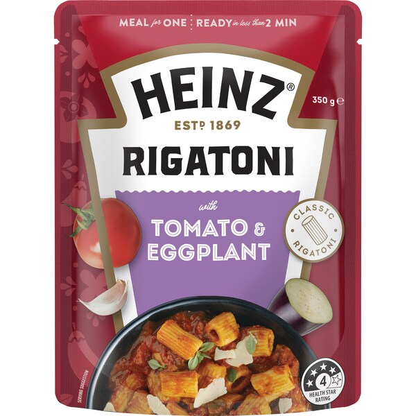 Heinz Rigatoni With Tomato & Eggplant Pasta Meal 350g