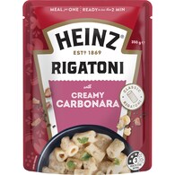Heinz Rigatoni Pasta Pouch With Creamy Cabonara Sauce