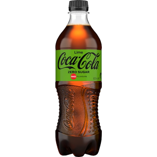 Coca-Cola Zero Sugar Lime Soft Drink Bottle 600mL