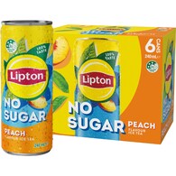 Lipton Ice Tea No Sugar Peach Flavour Iced Tea Cans
