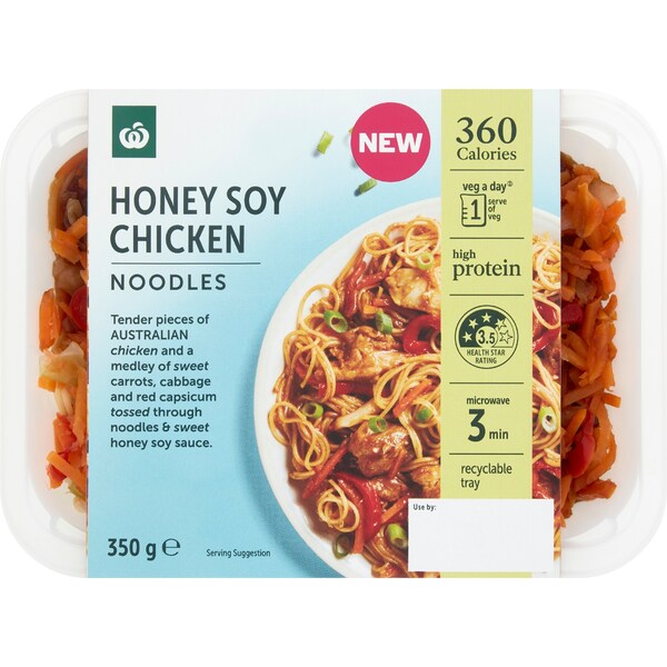Woolworths Honey Soy Chicken Noodles 350g