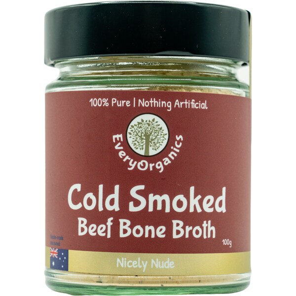 EveryOrganics Cold Smoked Beef Bone Broth Nicely Nude 100g