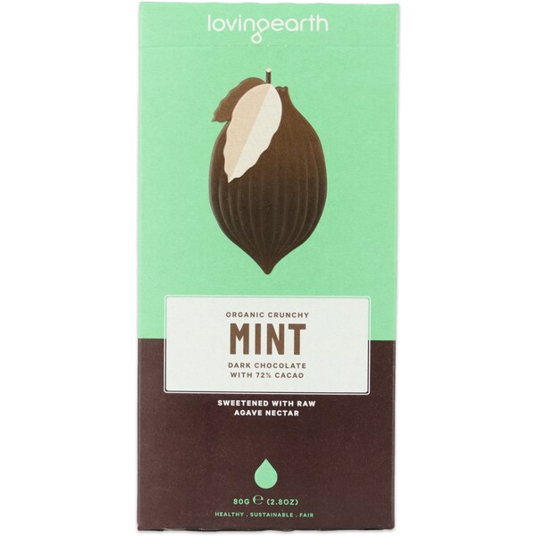 Loving Earth Crunchy Mint Chocolate 80g