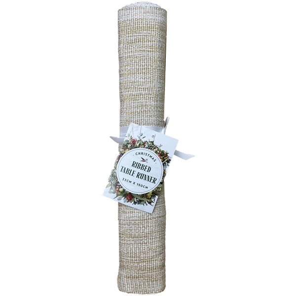 Christmas Ribbed Table Runner Assorted Each