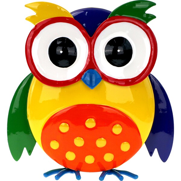 Green Gardener Metal Decoration Owl Metal Each