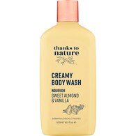 Thanks To Nature Creamy Body Wash Sweet Almond & Vanilla