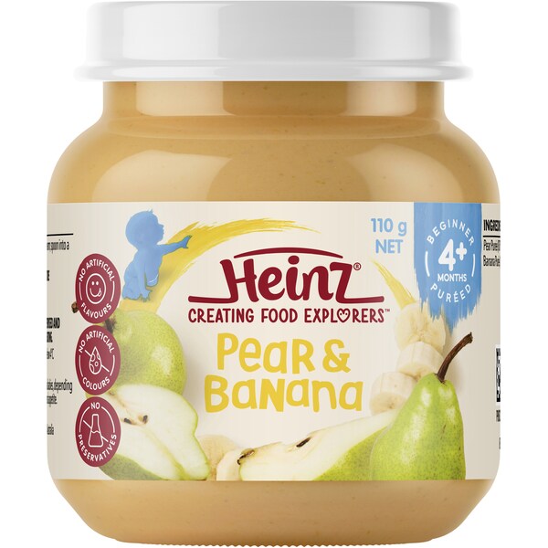 Heinz Pear & Banana Baby Food Jar 4+ Months 110g