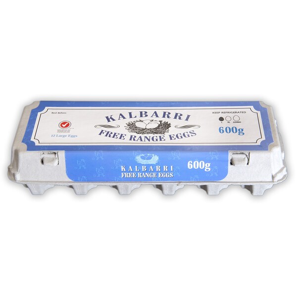 Kalbarri 12 Large Free Range Eggs 600g