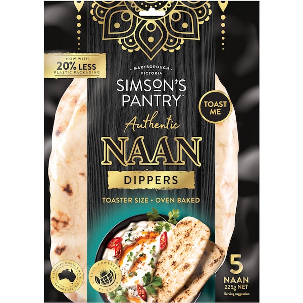 Simson's Pantry Authentic Naan Dippers 5 pack