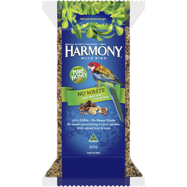 Harmony No More Waste Seed Blocks Bird Seeds 330g