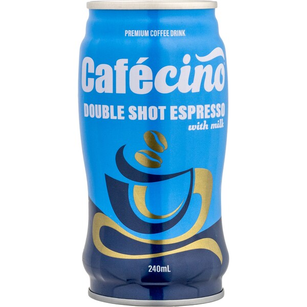 Cafecino Premium Double Shot Espresso With Milk Coffee Drink 240mL
