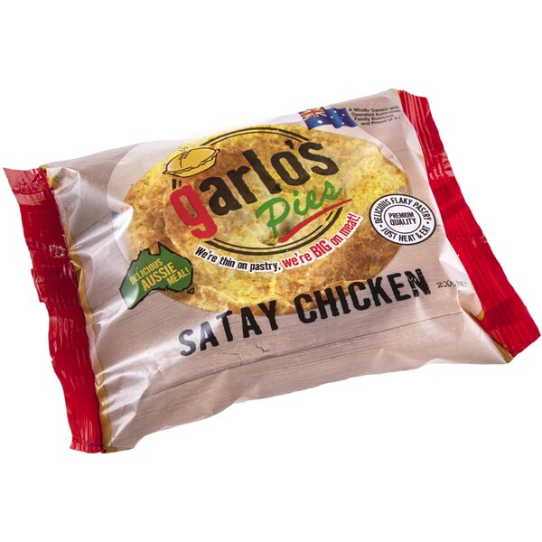 Garlo's Satay Chicken Pie 200g