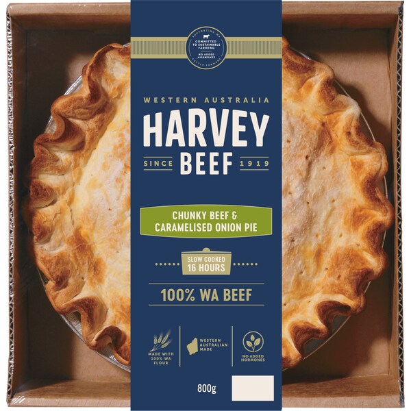 Harvey Beef Family Pie Chunky Beef & Caramelised Onion 800g