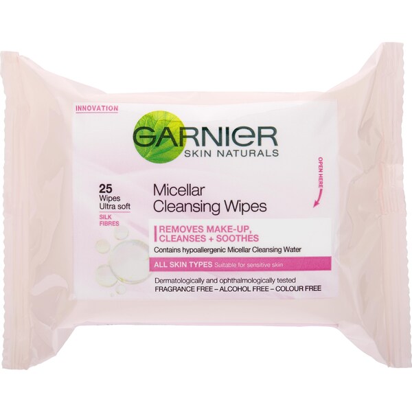 Garnier Micellar Cleansing Wipes For All Skin Types 25 pack