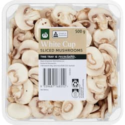 Woolworths Mushroom Sliced 500g