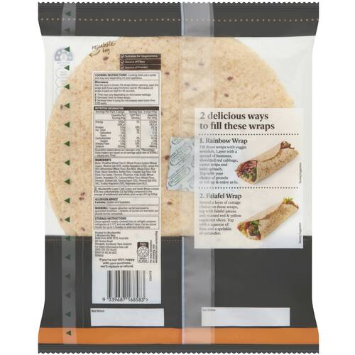 Woolworths Lower Carb Seeded Wrap 5 Pack bunch