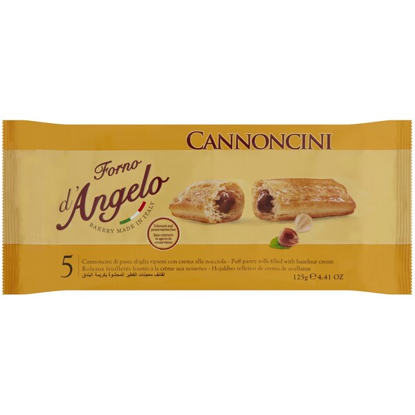 Forno d'Angelo Hazelnut Cannoncini 125g